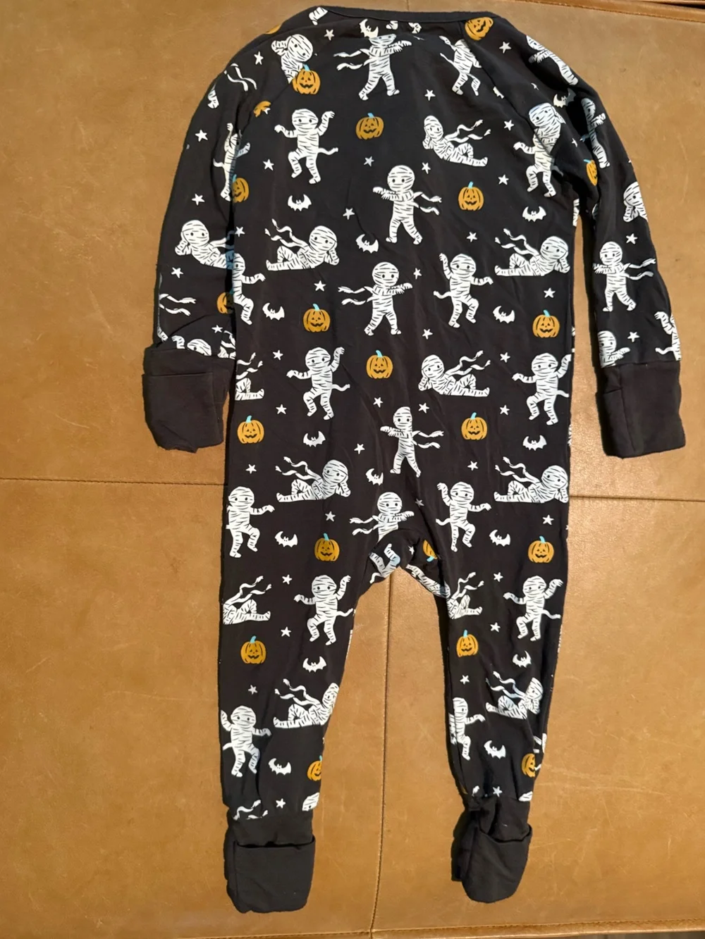 Caden Lane Viscose Bamboo Glow Halloween Mummy Footie 6-12M